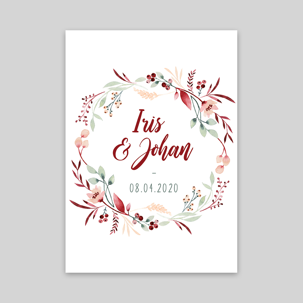 Couronne d'automne - Recto verso 14,8 x 21 cm