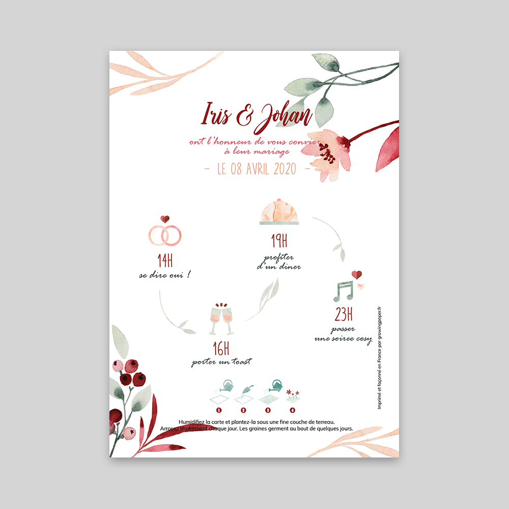 Couronne d'automne - Recto verso 14,8 x 21 cm – Image 2