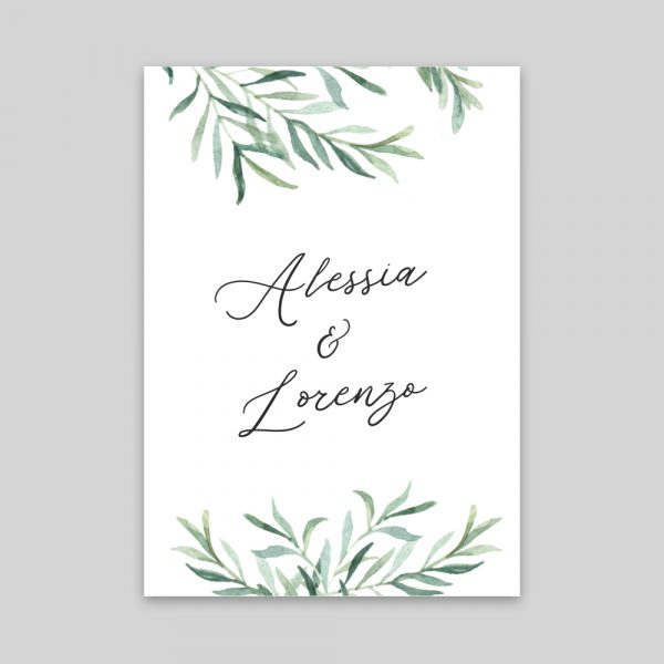 Feuillage aquarelle - RV 10,5x14,8cm